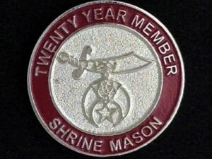 Shrine Shriner 20 Year Lapel Pin New