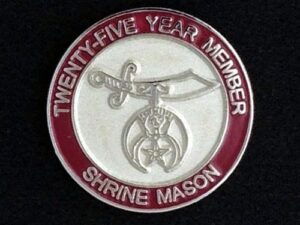 Shrine Shriner 25 Year Lapel Pin New