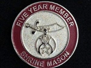 Shrine Shriner 5 Year Lapel Pin New