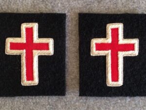 Knight Templar Sleeve Cross Silver Mylar New