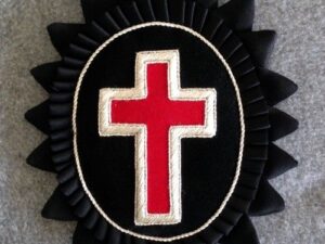Knight Templar Chapeau Rosette Silver Mylar New
