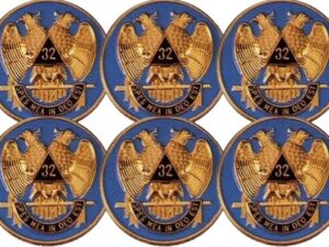Scottish Rite 32nd Dgree Auto Emblem Blue