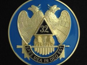 Scottish Rite 32nd Degree Auto Emblem Blue