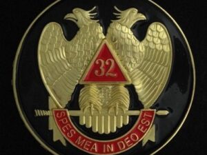Scottish Rite 32nd Degree Auto Emblem Black