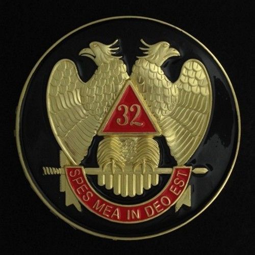 thumbnail image 2 of Masonic 32nd Degree Scottish Rite Car Emblem – Cut Out Design For Rear Of Auto 2 of 3