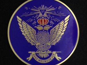 Scottish Rite 33rd Degree Auto Emblem Wings Up Purple