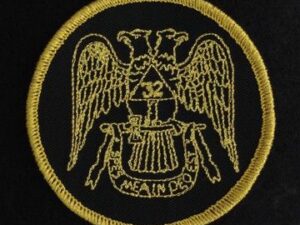 Scottish Rite 32nd Degree Embroidered Patch Black