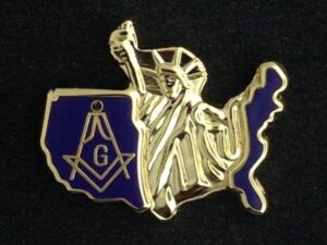 Masonic Statue of Liberty Lapel Pin New