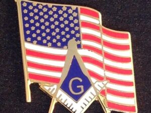 Masonic US Flag Lapel Pin New