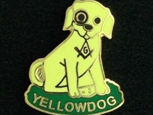 Masonic Yellow Dog Degree Lapel Pin New