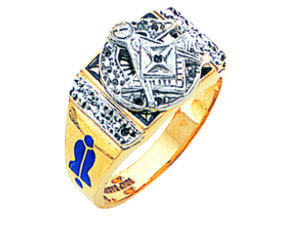 Masonic Blue Lodge Ring Gold New