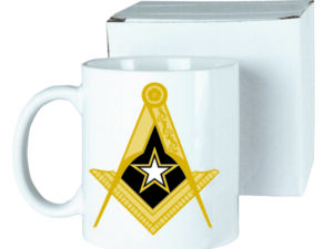 Masonic US Army Ceramic Coffee Mug New
