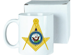 Masonic US Navy Ceramic Coffee Mug New