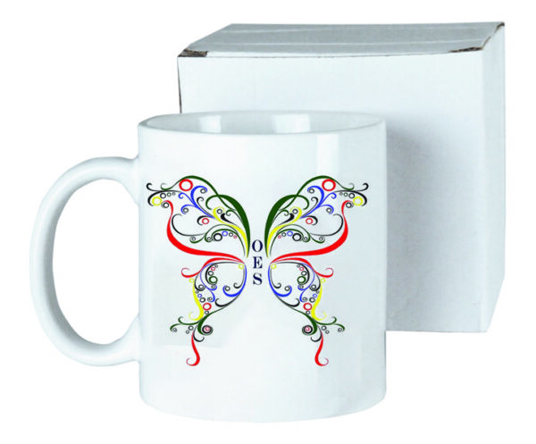 Order of Eastern Star Butterfly Ceramic Coffee Mug New