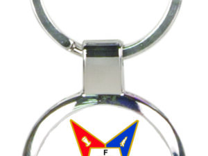 Order of Eastern Star Key Chain Tag Silver New