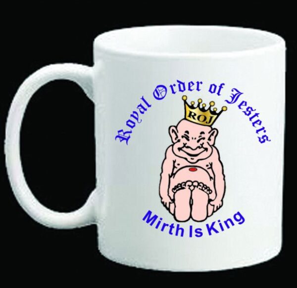 Royal Order of Jesters Ceramic Coffee Mug White New