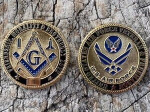 Masonic US Air Force Veteran Challenge Coin