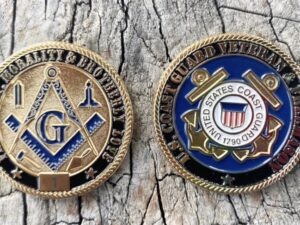 Masonic US Coast Guard Veteran Challenge Coin