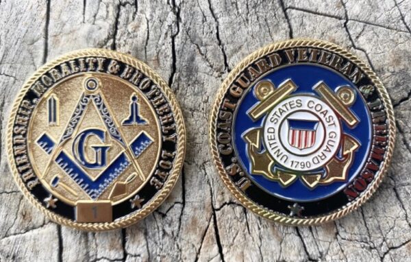 Masonic US Coast Guard Veteran Challenge Coin