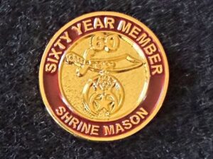 Shrine Shriner 60 Year Lapel Pin New