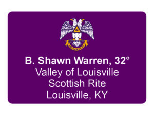 Scottish Rite 32nd Degree Name Badge Tag