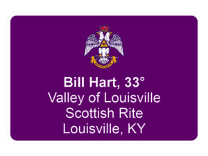 Scottish Rite 33rd Degree Name Badge Tag
