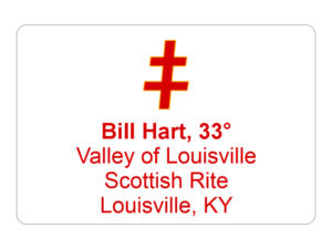 Scottish Rite 33rd Inspector General Honorary Name Badge Tag