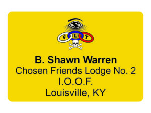 Odd Fellows Name Badge Tag