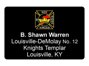 Knights Templar Name Badge Tag