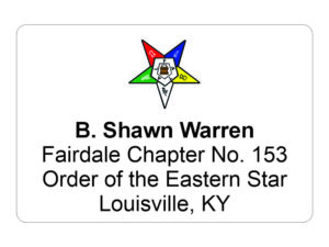 Eastern Star Name Badge Tag
