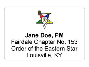 Eastern Star Past Matron Name Badge Tag