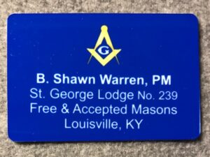 Custom Masonic Name Badge