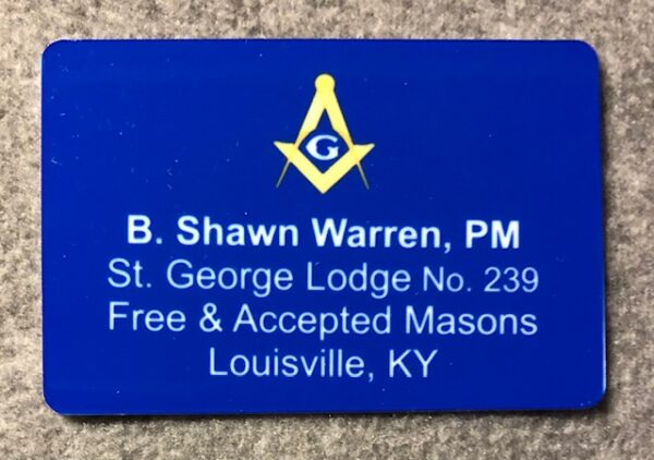 Custom Masonic Name Badge