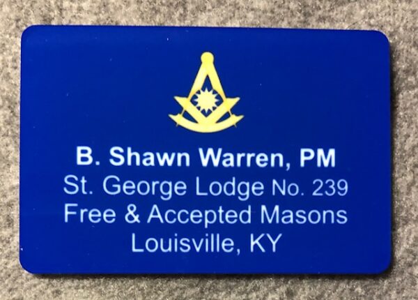 Custom Masonic Past Master Name Badge