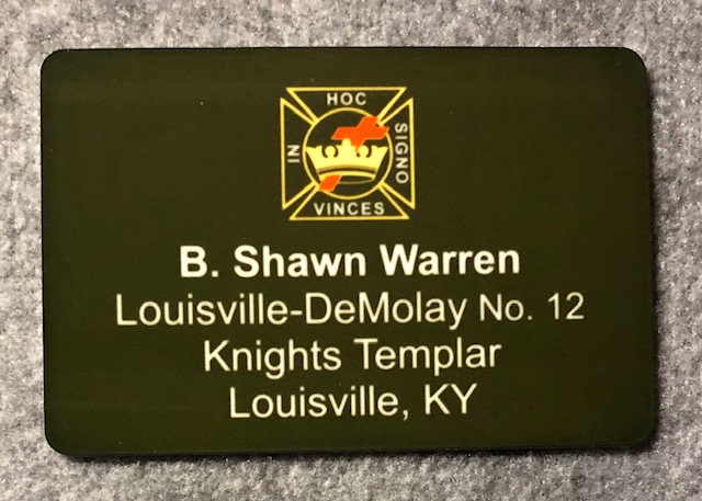 2" X 3"  PERSONALIZED METAL NAME TAG BADGE CUSTOMIZED  FULL COLOR PRINTING