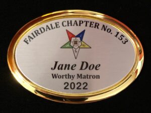 Lady Custom Oval Name Badge 2
