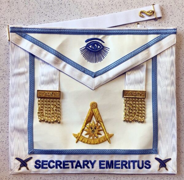 Custom Masonic Apron Secretary Emeritus