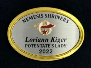 Shrine Divan Lady Oval Name Badge