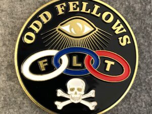 Odd Fellows Car Auto Emblem Black