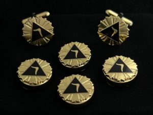 Scottish Rite Lodge of Perfection Button Cover and Cuff Link Set