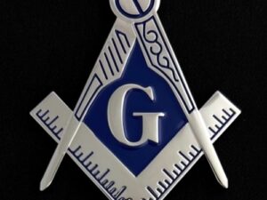 Die Cast Masonic Auto Emblem in Silver