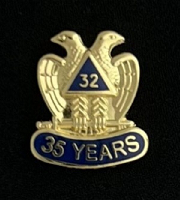 Scottish Rite 35 Year Lapel Pin