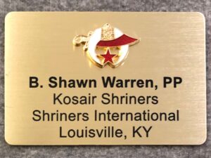 Custom Shriner Past Potentate Name Badge