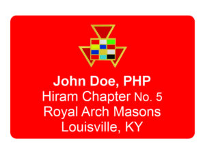 Past High Priest Name Badge Tag