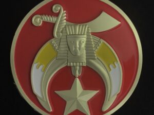 Shriner Auto Emblem Red