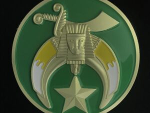 Shriners Auto Emblem Green
