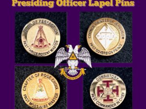 Scottish Rite Past Presiding Officer Lapel Pin Set