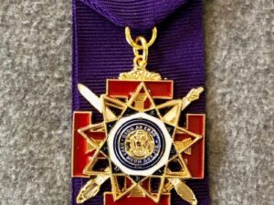 Scottish Rite 33rd Degree Jewel with Purple Ribbon