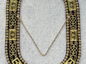 Masonic Grand Lodge Chain Collar with Rhinestone Trim