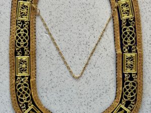 Masonic Grand Lodge Chain Collar with Metallic Gold Trim